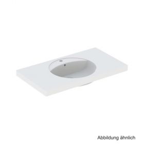 Geberit Preciosa Waschtisch mit Ablagefläche, 100x55cm, m. Hl., m. Ül., weiß