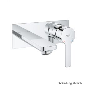 GROHE Lineare 2-Loch-WT-Wandbatterie Fertigmontageset chrom,19409001