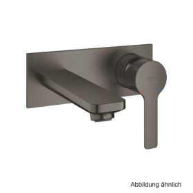 GROHE Lineare 2-Loch-WT-Wandbatterie FMS hard graphite gebürstet, 19409AL1