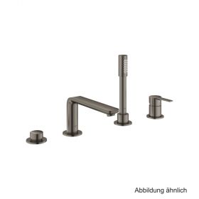 GROHE Lineare 4-Loch-EH-Wannenkombination hard graphite gebürstet, 19577AL1