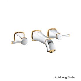 GROHE Grandera 3-Loch-WT-Batterie Wandmontage FMS Ausl. 177mm chrom/gold