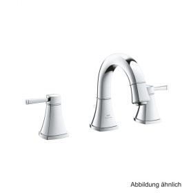 GROHE Grandera 3-Loch-WT-Batterie flacher Auslauf chrom, 20624000