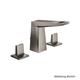 GROHE Allure Brilliant 3-Loch-WT-Batt. flacher Auslauf hard graphite geb.