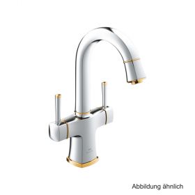 GROHE Grandera 2-Griff-WT-Batterie schwenkbarer Auslauf chrom/gold, 20666IG0