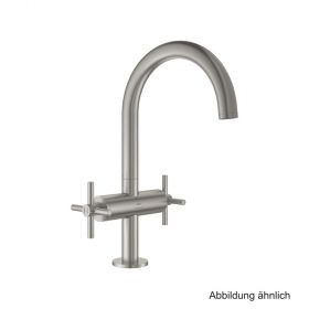 GROHE Atrio WT-Einlochbatterie DN15 L-Size Kreuz-Griff supersteel, 21144DC0