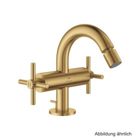 GROHE Atrio 2-Griff-Bidetbatt. Kreuz-Griff cool sunrise gebürstet, 24353GN0