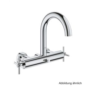 GROHE Atrio 2-Griff-Wannenbatt. Wandmontage Kreuz-Griff chrom, 25268000