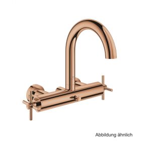 GROHE Atrio 2-Griff-Wannenbatt. Wandmontage Kreuz-Griff warm sunset, 25268DA0