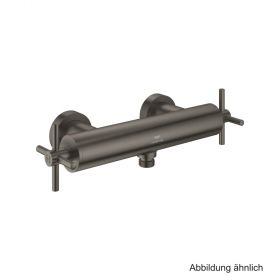 GROHE Atrio 2-Griff-Brausebatt. Wandmontage Kreuz-Gr. hard graphite geb.