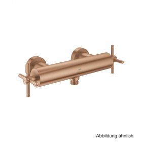 GROHE Atrio 2-Griff-Brausebatt. Wandmontage Kreuz-Griff warm sunset geb