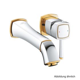 GROHE Grandera 2-Loch-WT-Batterie Wandmontage FMS chrom/gold, 29417IG0