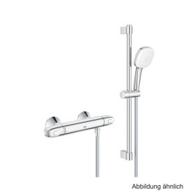 GROHE Grohtherm 1000 THM-Wannenbatt. mit Brausegarnitur 600mm chrom, 34820005