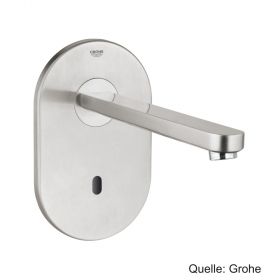 GROHE IR-WT-Elektr. Eurosmart CE FMS Wandm. Ausld. 232mm 230V edelstahl