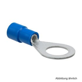 Quetschkabelschuh blau, isoliert, Ringform, 1.5-2.5 mm², M4, 100 Stück