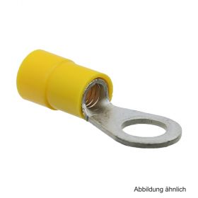 Quetschkabelschuh gelb, isoliert, Ringform, 4-6 mm², M6, 100 Stück