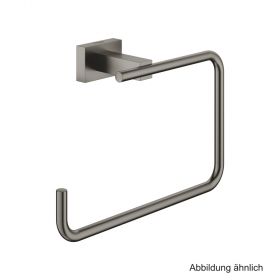 GROHE Essentials Cube Handtuchring Metall hard graphite gebürstet, 40510AL1