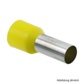 Aderendhülse gelb, isoliert, verzinnt, 6 mm², Länge 12mm, 100 Stück