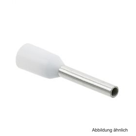 Aderendhülse weiß, isoliert, verzinnt, 0,5 mm², Länge 8mm, 100 Stück