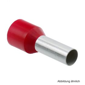 Aderendhülse rot, isoliert, verzinnt, 10 mm², Länge 12mm, 100 Stück