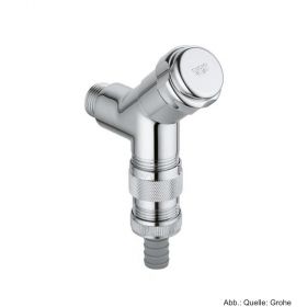 GROHE WAS-Anschlussventil DN15 Schrägsitz Design-Griff mit RV chrom