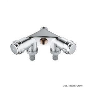 GROHE WAS-Doppelventil Einfach Design-Griff DN15 Rückflussverh. chrom