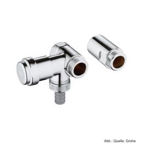 GROHE WAS-Ventil Batt. Design-Gr. DN20 Anschluss links für 1/2" chrom