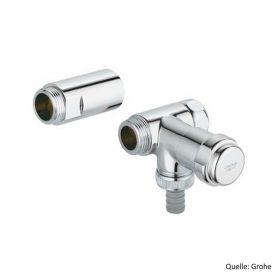 GROHE WAS-Ventil Batt. Design-Gr. DN20 Anschl. rechts f. 1/2" chrom, 41043000