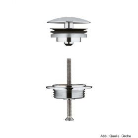 GROHE Ablaufventil 1 1/4", f. Waschtisch ohne Überlauf, chrom 65808000