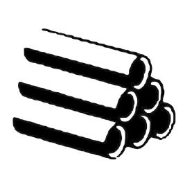 Stahlrohr, Gewinderohr, Trägerrohr 2 m, verzinkt geschweißt 1 1/2 (48,3  mm) 3,25 mm Wandstärke EN10255/EN10240-A1 (DIN2440)