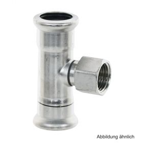 VSH XPress Edelstahl 304, R2418 T-Stück mit IG, 15 mm x 1/2" x 15 mm