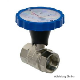 WESA Kugelhahn 1 1/2" IG m.Th.-Handgriff blau Pressmessing