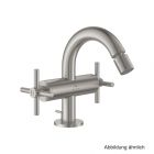 GROHE Atrio 2-Griff-Bidetbatt. Kreuz-Griff supersteel, 24353DC0