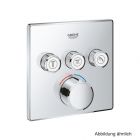 GROHE Unterputzmischer SmartControl eckig FMS 3 Absperrventile chrom, 29149000