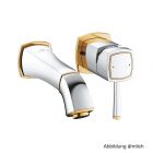 GROHE Grandera 2-Loch-WT-Batterie Wandmontage FMS chrom/gold, 29416IG0