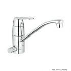 GROHE EH-SPT-Batterie Eurosmart C flacher Auslauf Absperrventil chrom