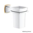 GROHE Grandera Halter mit Keramik-Mundspülglas chrom/gold, 40909IG0