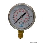 Glyzerinmanometer, AG, Anschluss 1/4", unten, -1 - 0 bar, Gehäuse 63 mm