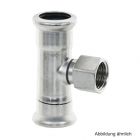 VSH XPress Edelstahl 304, R2418 T-Stück mit IG, 18 mm x 1/2" x 18 mm